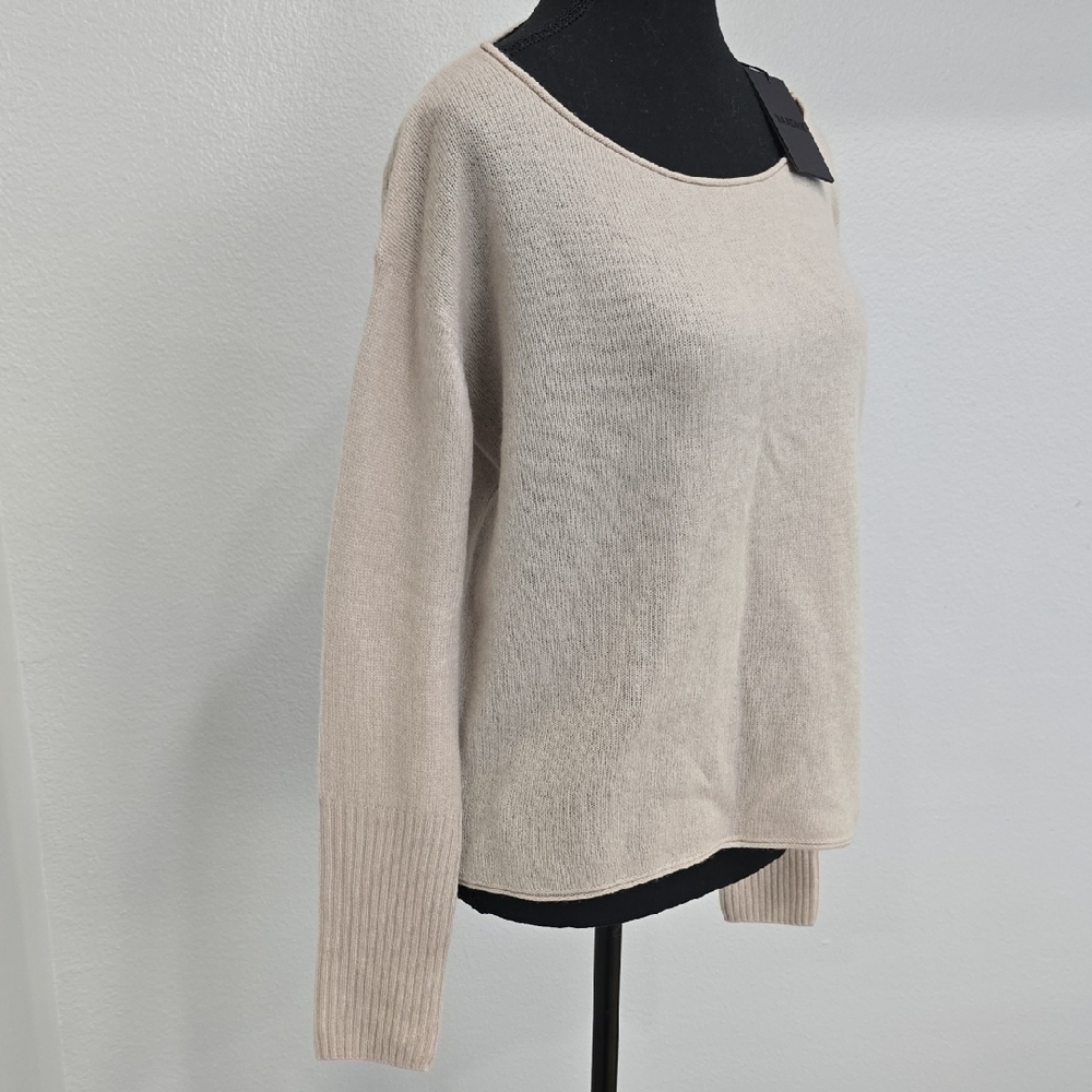 NAADAM 100% Cashmere Boatneck Sweater Cream Off Shoulder Size S NWT - Picture 5 of 11